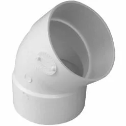 IPEX Canplas 3 In. SDR 35 45 Deg. PVC Sewer And Drain Elbow (1/8 Bend)