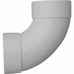 IPEX Canplas 6 In. SDR 35 90 Deg. PVC Sewer And Drain Sanitary Elbow (1/4 Bend)
