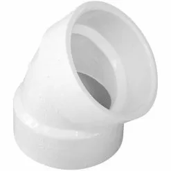 IPEX Canplas 2 In. Hub X Hub Schedule 40 45 Deg. Short Radius DWV PVC Elbow (1/8 Bend)