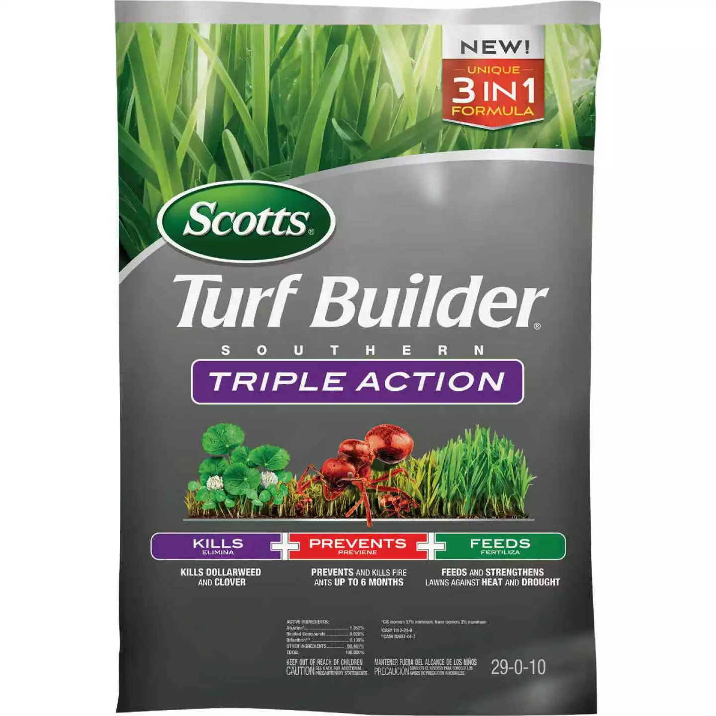Scotts Turf Builder Southern Triple Action 26.84 Lb. 8000 Sq. Ft. Lawn Fertilizer With Weed Killer 3 Scotts Turf Builder Southern Triple Action 26.84 Lb. 8000 Sq. Ft. Lawn Fertilizer With Weed Killer