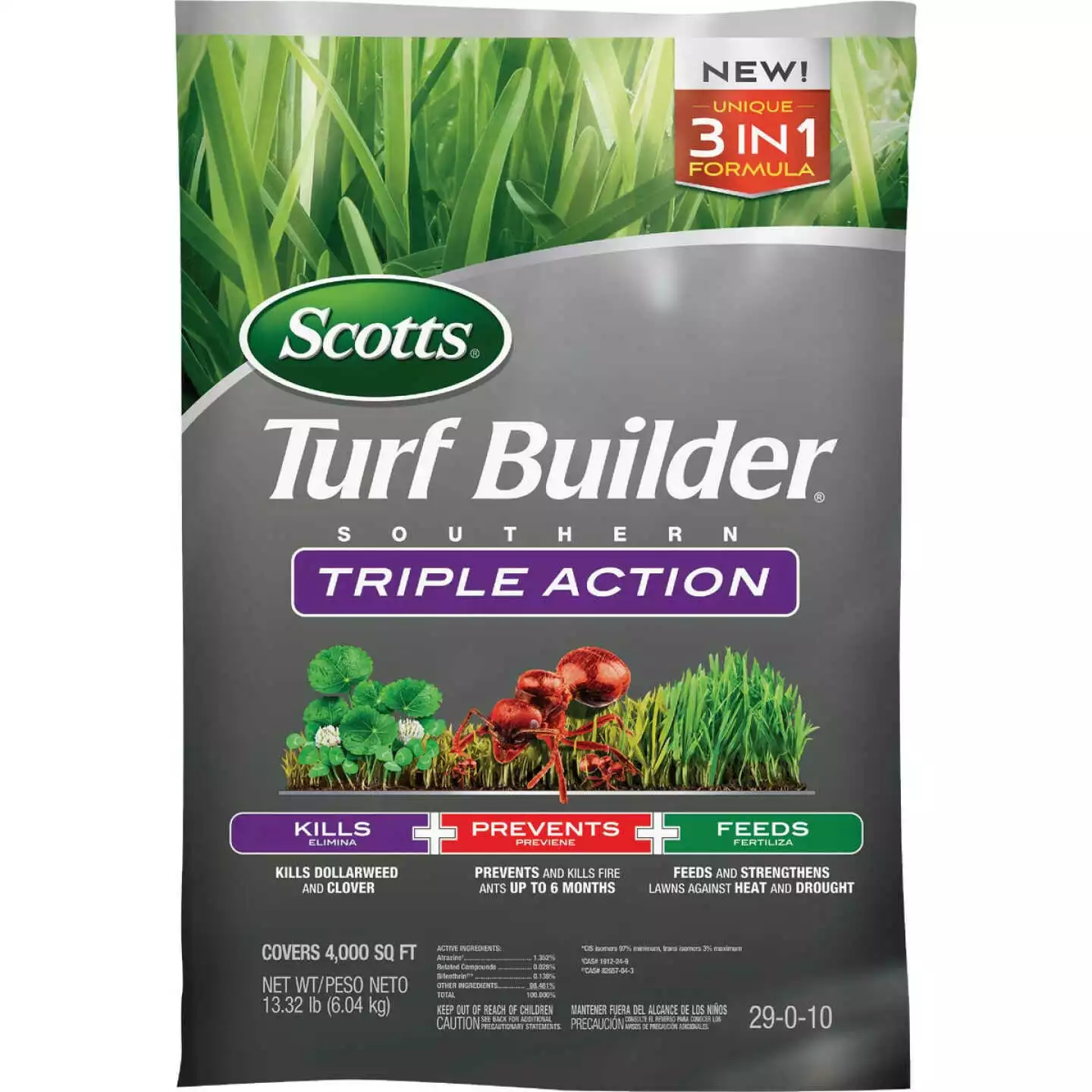 Scotts Turf Builder Southern Triple Action 13.32 Lb. 4000 Sq. Ft. Lawn Fertilizer With Weed Killer 3 Scotts Turf Builder Southern Triple Action 13.32 Lb. 4000 Sq. Ft. Lawn Fertilizer With Weed Killer