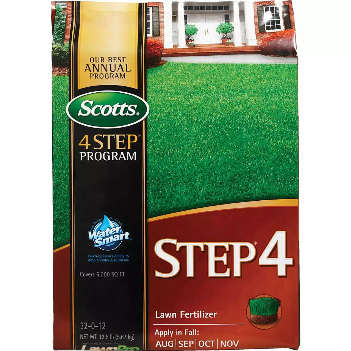 Scotts 4-Step Program Step 4 12.50 Lb. 5000 Sq. Ft. 32-0-12 Fall Lawn Fertilizer 5 Scotts 4-Step Program Step 4 12.50 Lb. 5000 Sq. Ft. 32-0-12 Fall Lawn Fertilizer - Image 3
