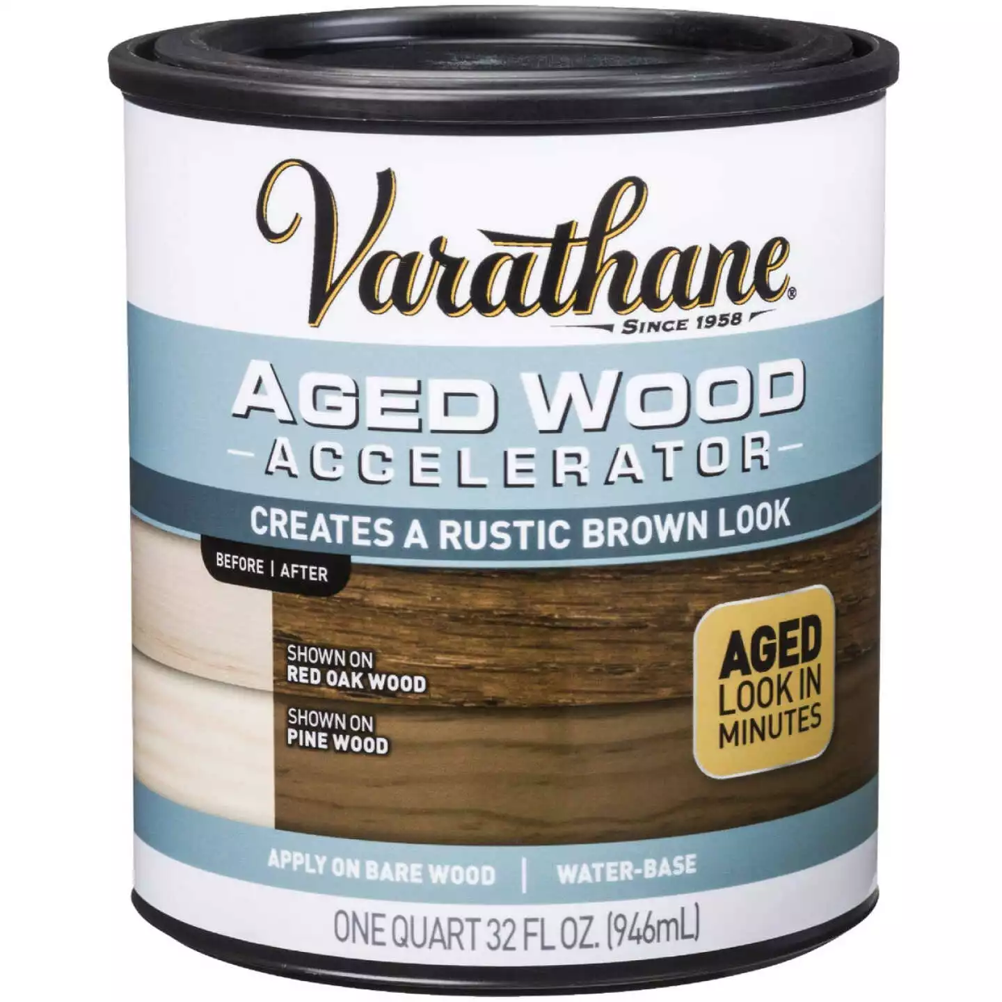 Varathane Aged Wood Accelerator Stain, Brown, 1 Qt. 3 Varathane Aged Wood Accelerator Stain, Brown, 1 Qt.