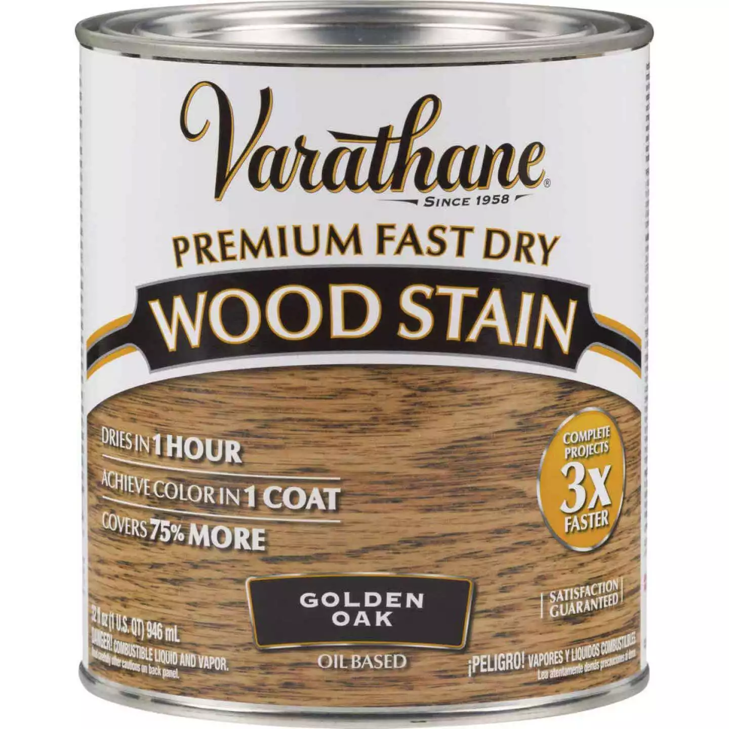 Varathane Fast Dry Golden Oak Urethane Modified Alkyd Interior Wood Stain, 1 Qt. 3 Varathane Fast Dry Golden Oak Urethane Modified Alkyd Interior Wood Stain, 1 Qt.