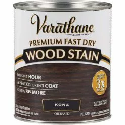 Varathane Fast Dry Kona Wood Urethane Modified Alkyd Interior Wood Stain, 1 Qt.