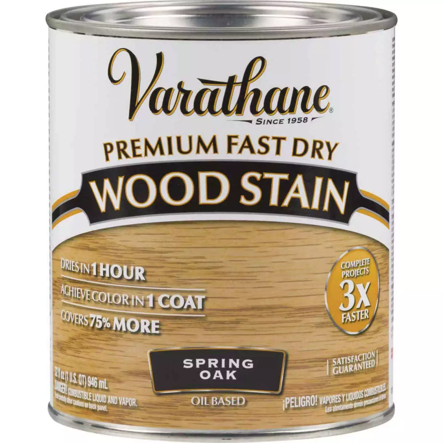 Varathane Fast Dry Spring Oak Urethane Modified Alkyd Interior Wood Stain, 1 Qt. 3 Varathane Fast Dry Spring Oak Urethane Modified Alkyd Interior Wood Stain, 1 Qt.