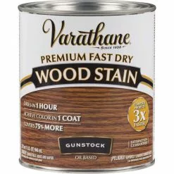 Varathane Fast Dry Gunstock Urethane Modified Alkyd Interior Wood Stain, 1 Qt.