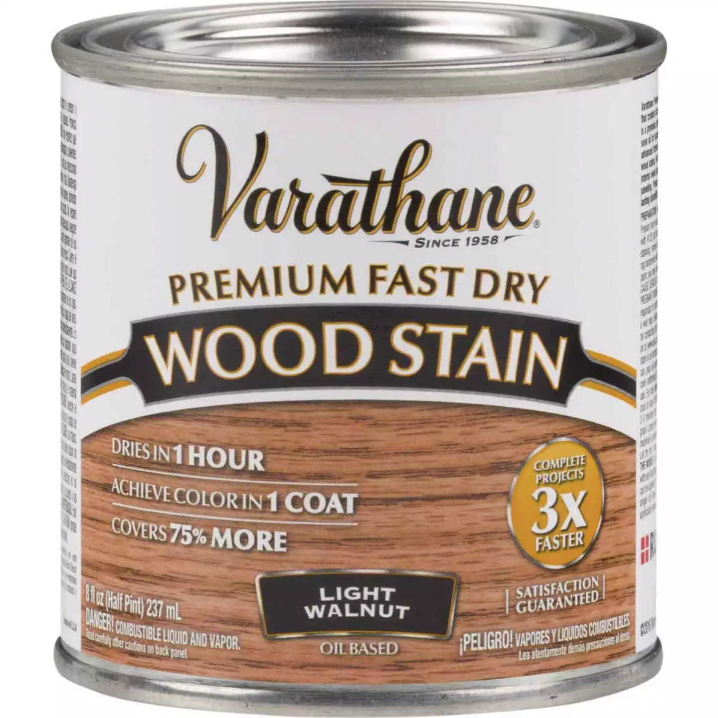 Varathane Fast Dry Light Walnut Urethane Modified Alkyd Interior Wood Stain, 1/2 Pt. 3 Varathane Fast Dry Light Walnut Urethane Modified Alkyd Interior Wood Stain, 1/2 Pt.