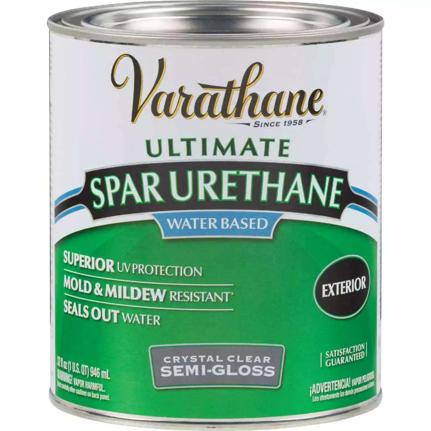 Varathane Semi-Gloss Clear Water Based Exterior Spar Urethane, 1 Qt. 3 Varathane Semi-Gloss Clear Water Based Exterior Spar Urethane, 1 Qt.