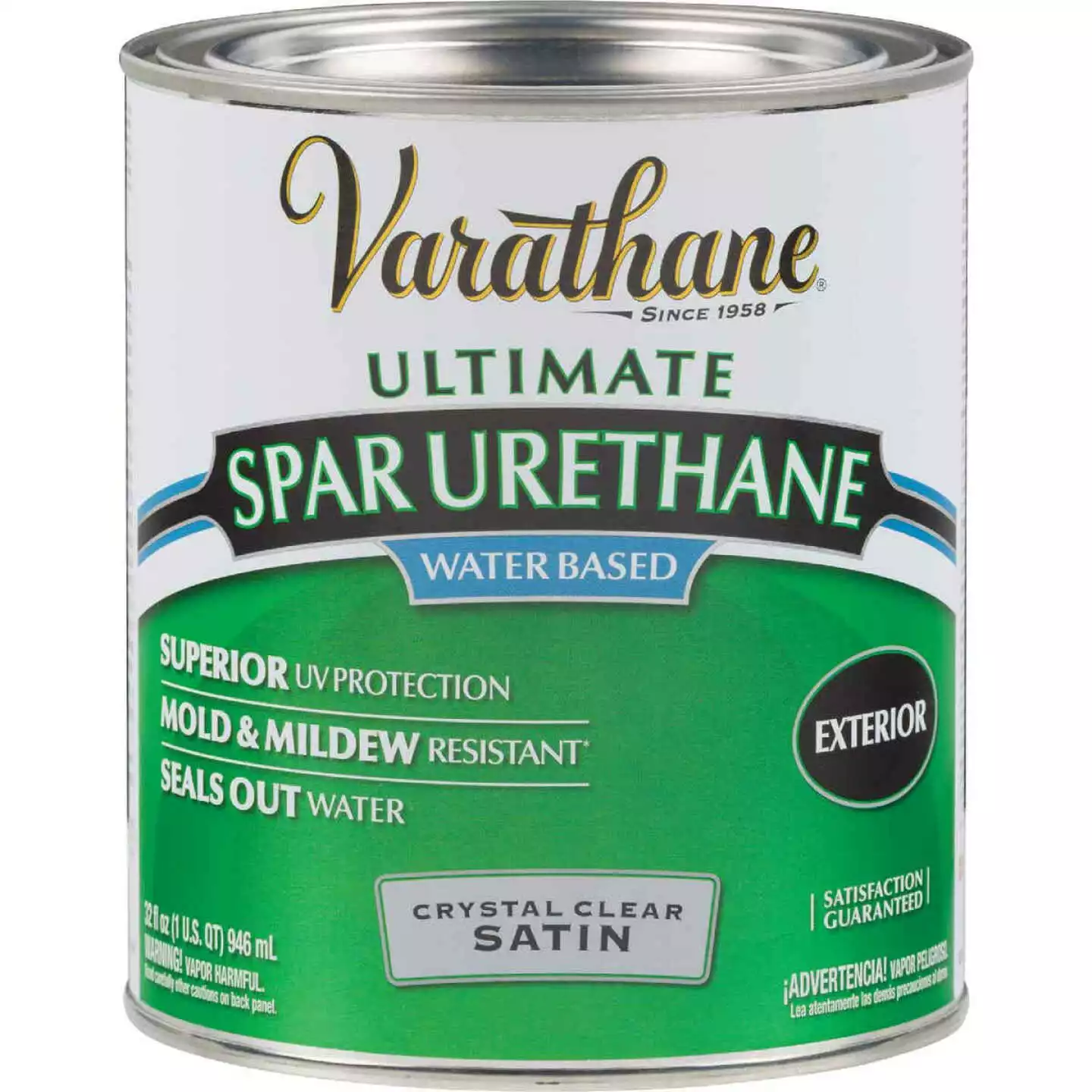 Varathane Satin Clear Water Based Exterior Spar Urethane, 1 Qt. 3 Varathane Satin Clear Water Based Exterior Spar Urethane, 1 Qt.