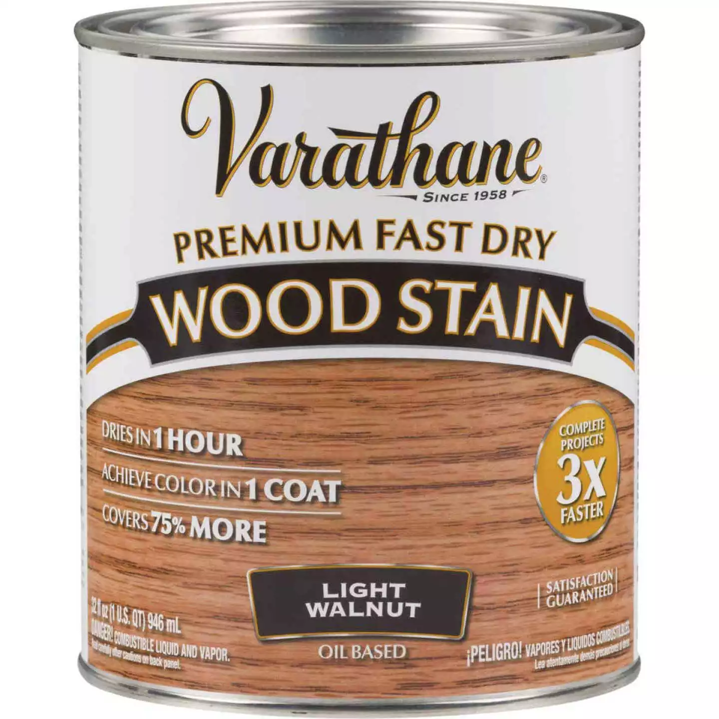 Varathane Fast Dry Light Walnut Urethane Modified Alkyd Interior Wood Stain, 1 Qt. 3 Varathane Fast Dry Light Walnut Urethane Modified Alkyd Interior Wood Stain, 1 Qt.