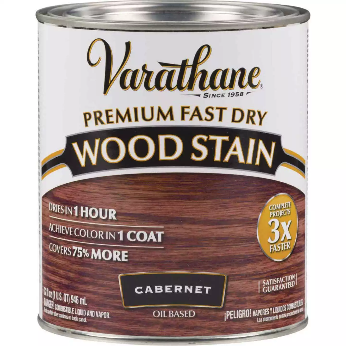 Varathane Fast Dry Cabernet Urethane Modified Alkyd Interior Wood Stain, 1 Qt. 3 Varathane Fast Dry Cabernet Urethane Modified Alkyd Interior Wood Stain, 1 Qt.